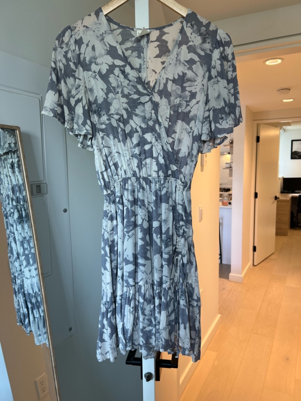 By Together Blue and White Floral Short Dress